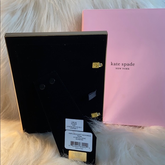 Kate Spade X Lenox navy/cream with gold Frame 4x6 - Picture 3 of 7